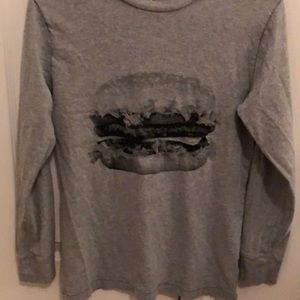 Gray Graphic Hamburger Tee